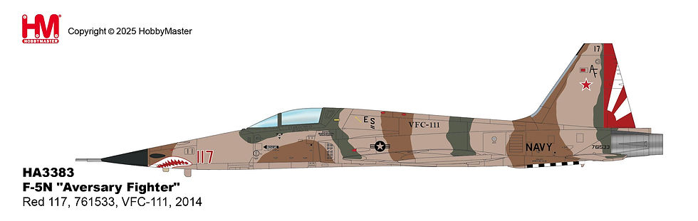 Thumbnail: Hobby Master HA3383, F-5N "Aversary Fighter" Red 117, 761533, VFC-111, 201, 1:72