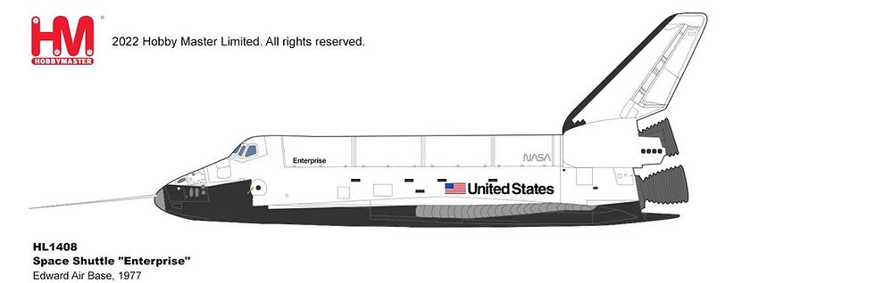 Thumbnail: Hobby Master HL1408, Space Shuttle Enterprise Edward Air Base, 1977, 1:200