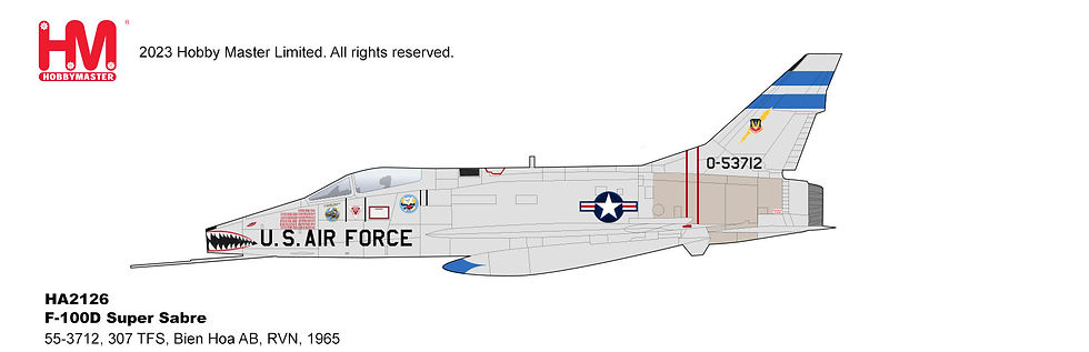 Thumbnail: Hobby Master HA2126, F-100D Super Sabre 55-3712, 307 TFS, Bien Hoa AB, RVN, 1:72