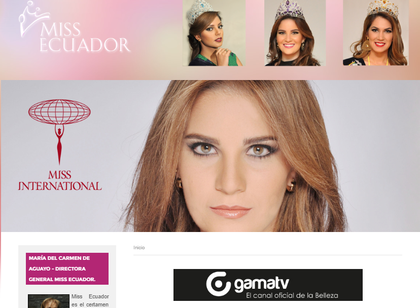 Imagen de la captura de pantalla del Miss Ecuador / Foto: Página Web GamaTv