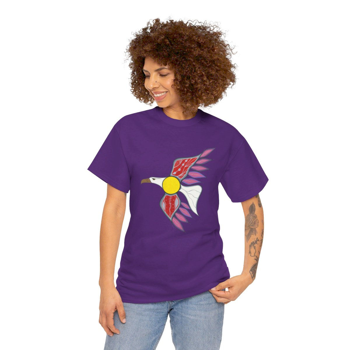 Adult T Shirt Eagle - Ojibwe Woodland