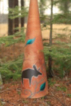 Birch Bark Moose Call, Moose Hunting, Moose Painting, Native Artwork, Gelineau Fisher, Native Art Gallery