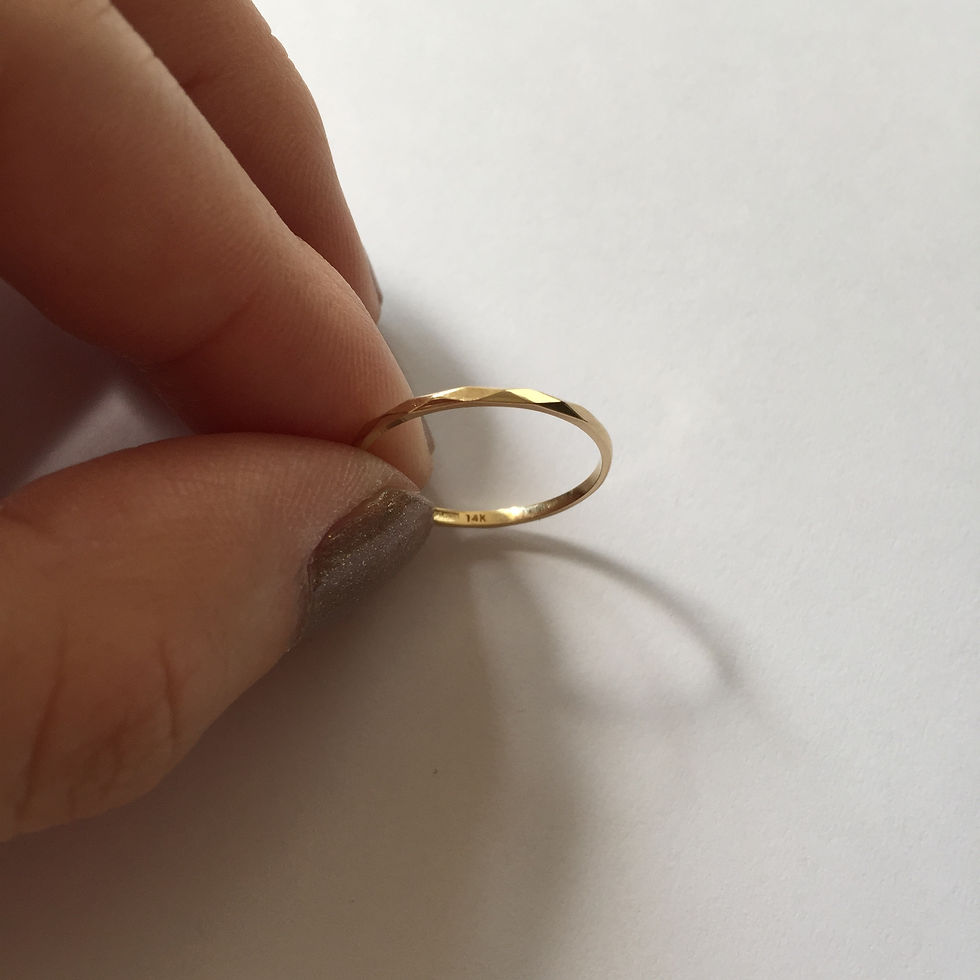 Thumbnail: Thin Facetted Stacking Ring