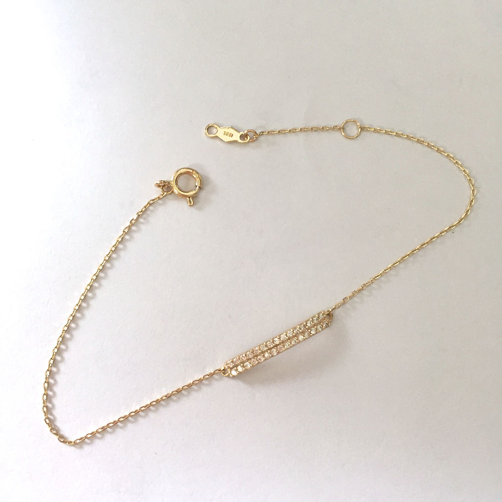 Thumbnail: Double Pavé Bar Bracelet