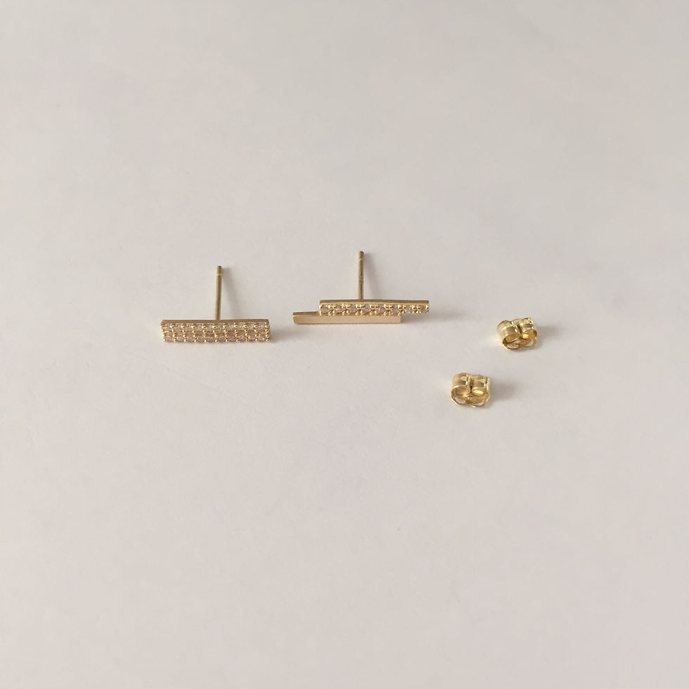 Thumbnail: Double Bar Shift Mismatched Earrings