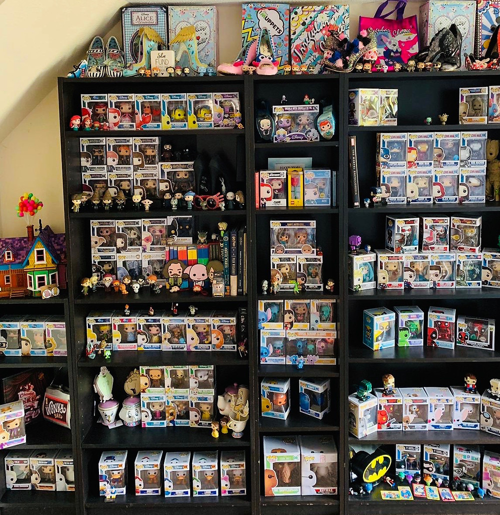 Luxurious Glitter Claire's collection of Pop Vinyls and Irregular Choice shoes
