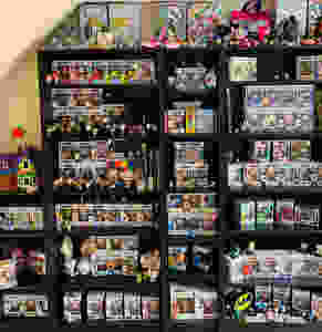 Luxurious Glitter Claire's collection of Pop Vinyls and Irregular Choice shoes