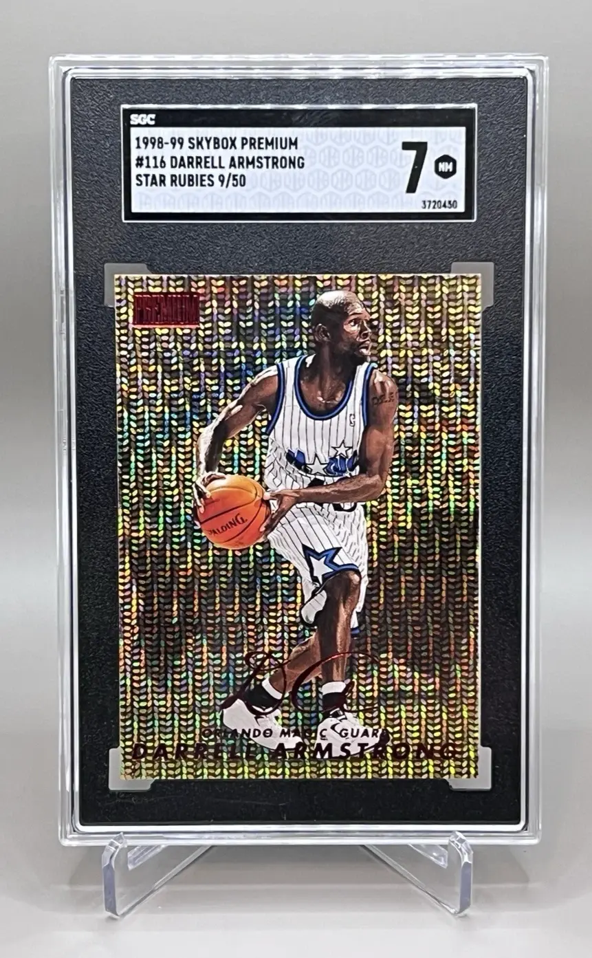 Graded 1993 Rare Air Gold Refractor Michael Jordan promo card.