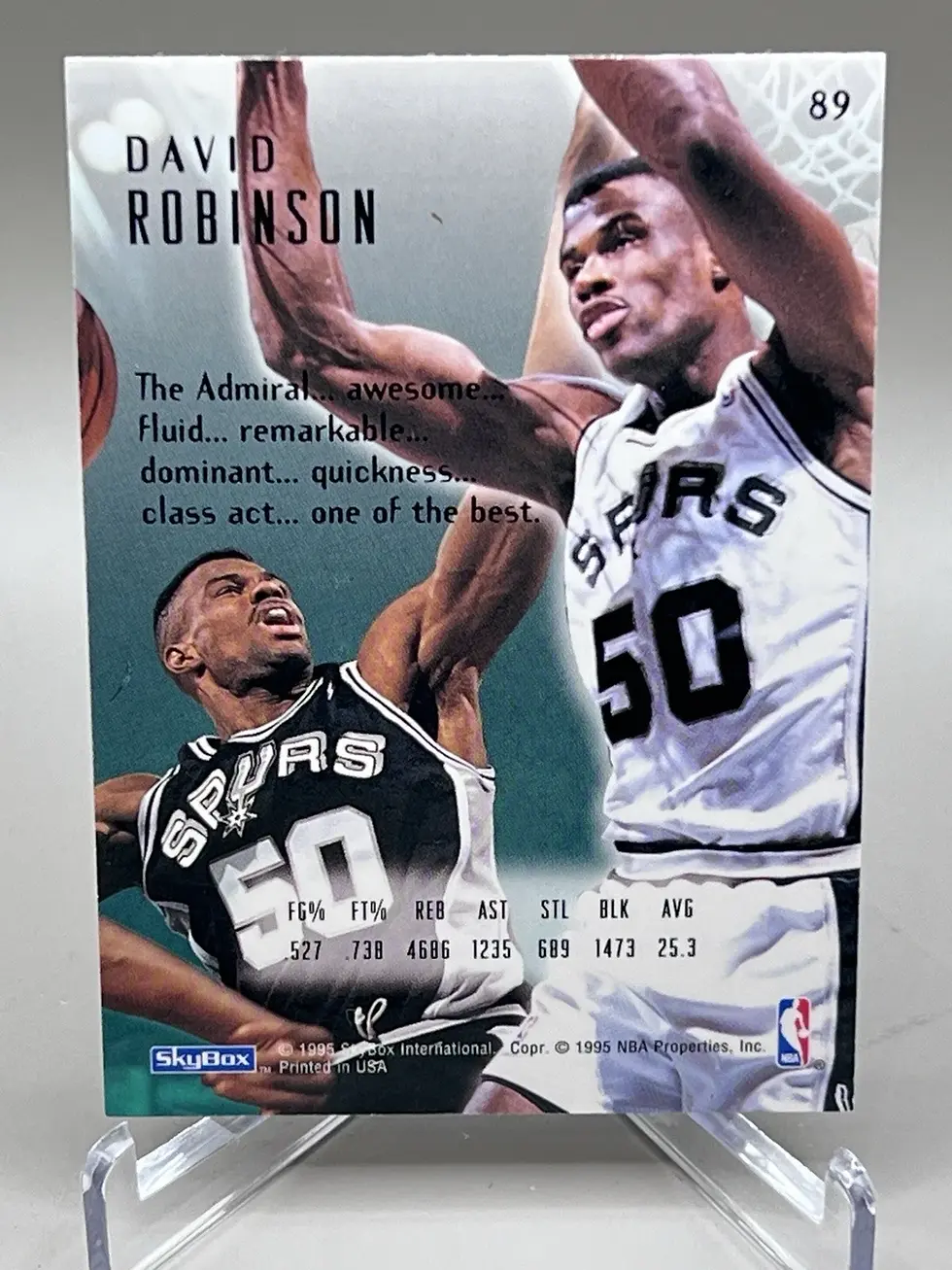 David Robinson SkyBox Rare Air trading card
