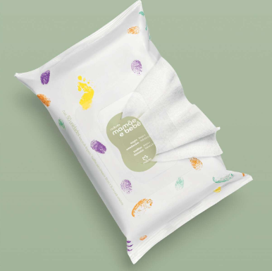 Lenços Umedecidos Com Fragrância Mamãe e Bebê - 50 unidades
