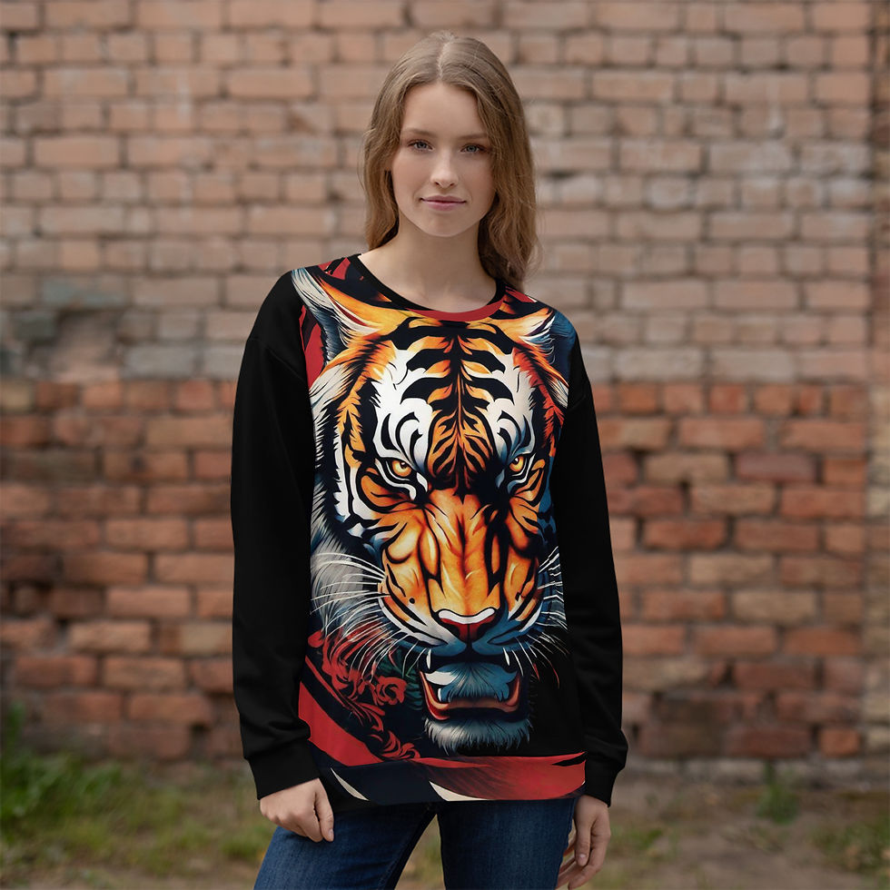 Thumbnail: Tiger Rage Unisex Sweatshirt