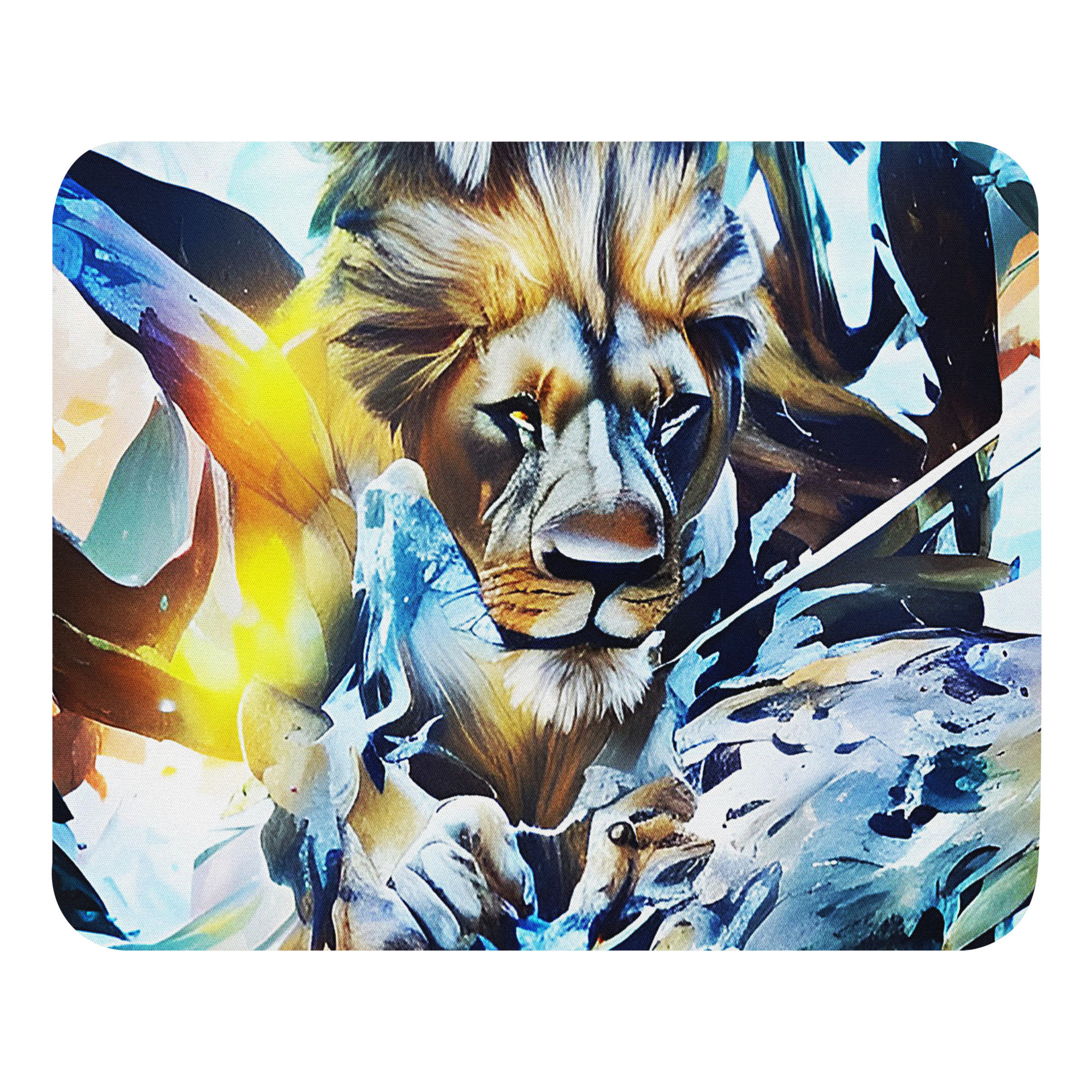 Colorful Lion Mouse pad