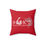 Thumbnail: Red Spun Polyester Square Pillow