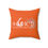 Thumbnail: Orange Spun Polyester Square Pillow