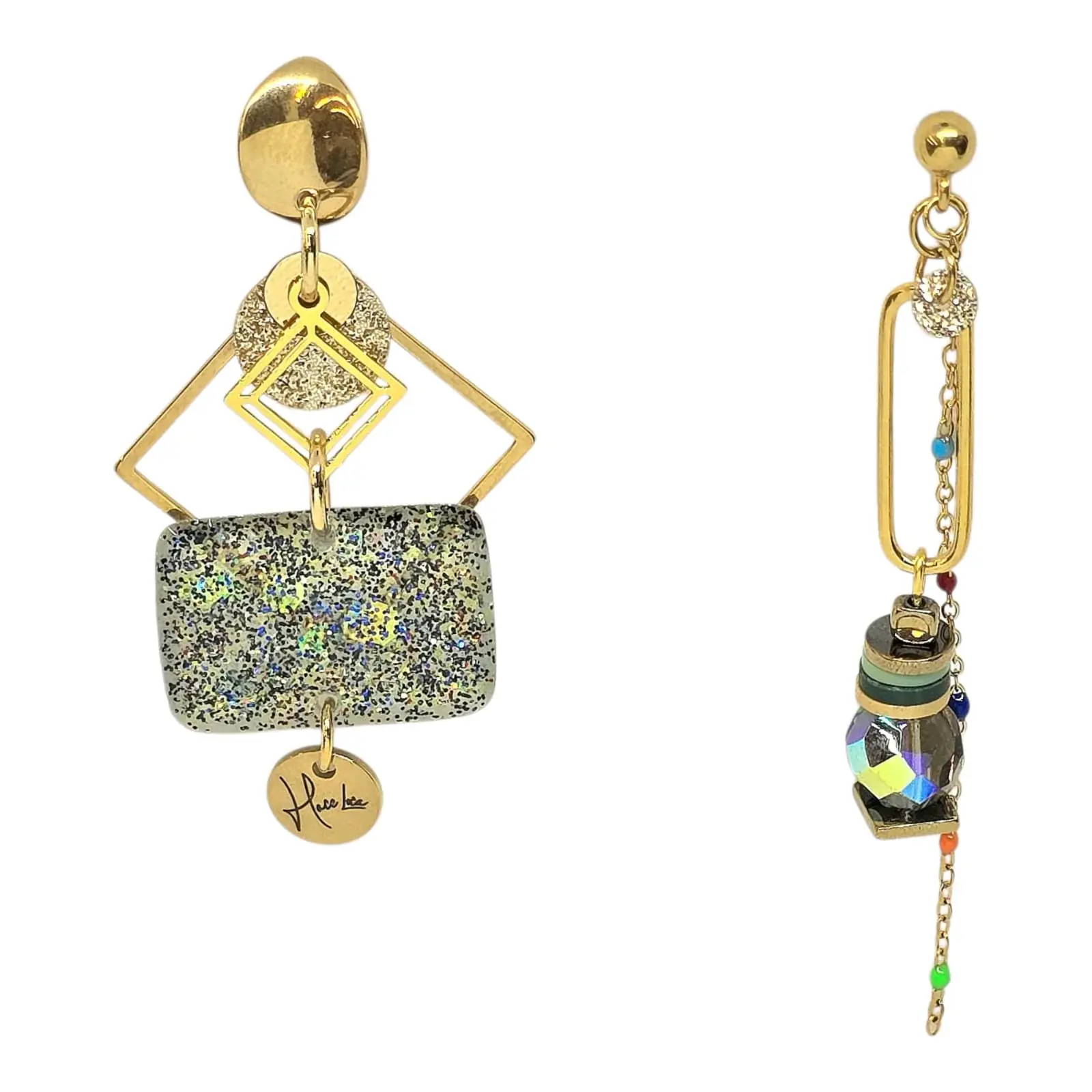 Boucles d’oreilles en acier