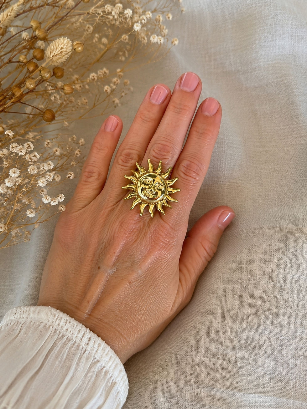 ☀️ BAGUE SOLEIL EN ACIER INOXYDABLE ☀️