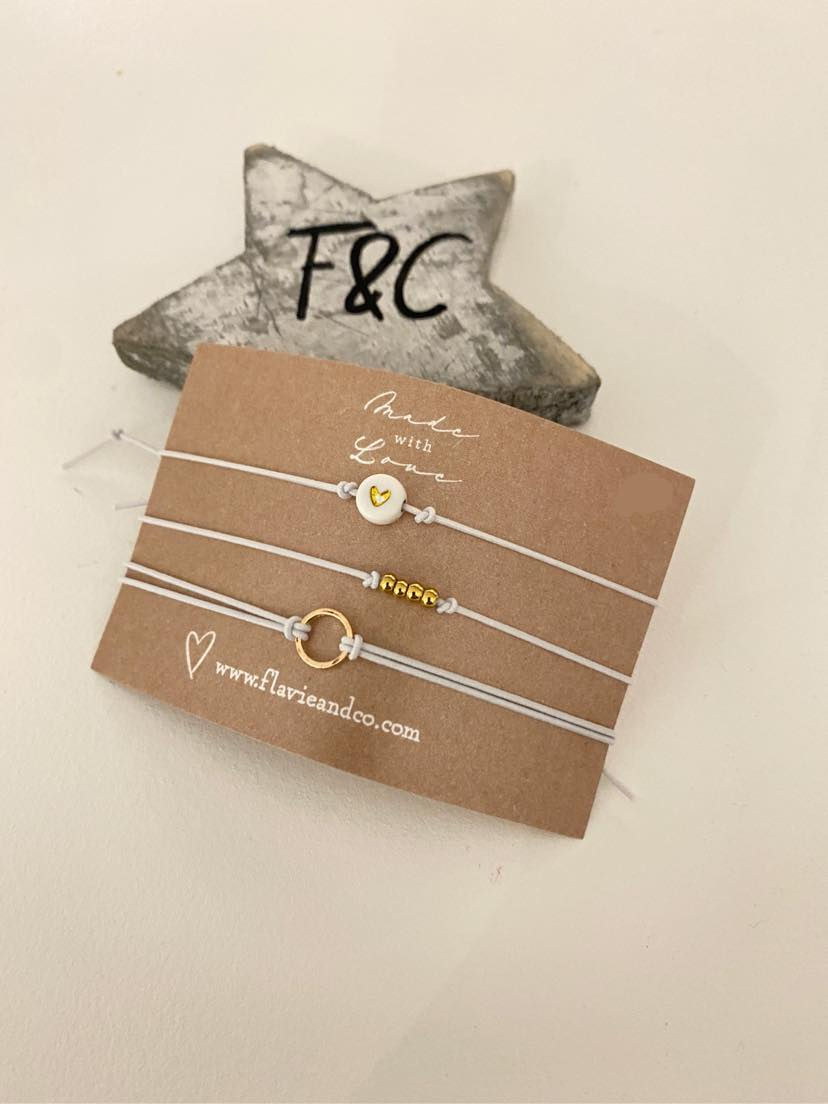 Bracelet blanc en acier F&C