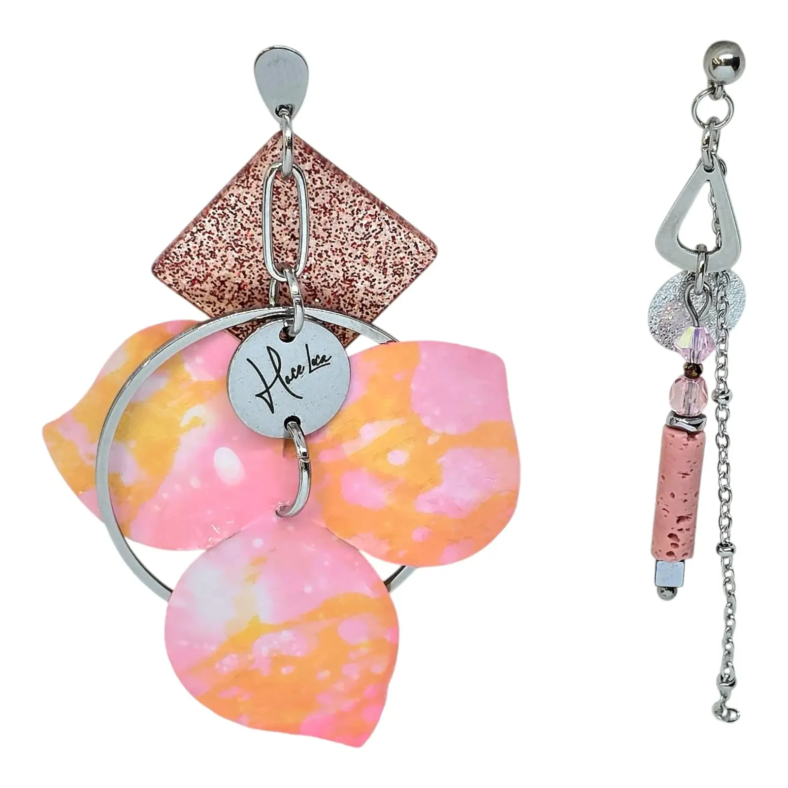 Boucles d’oreilles en acier