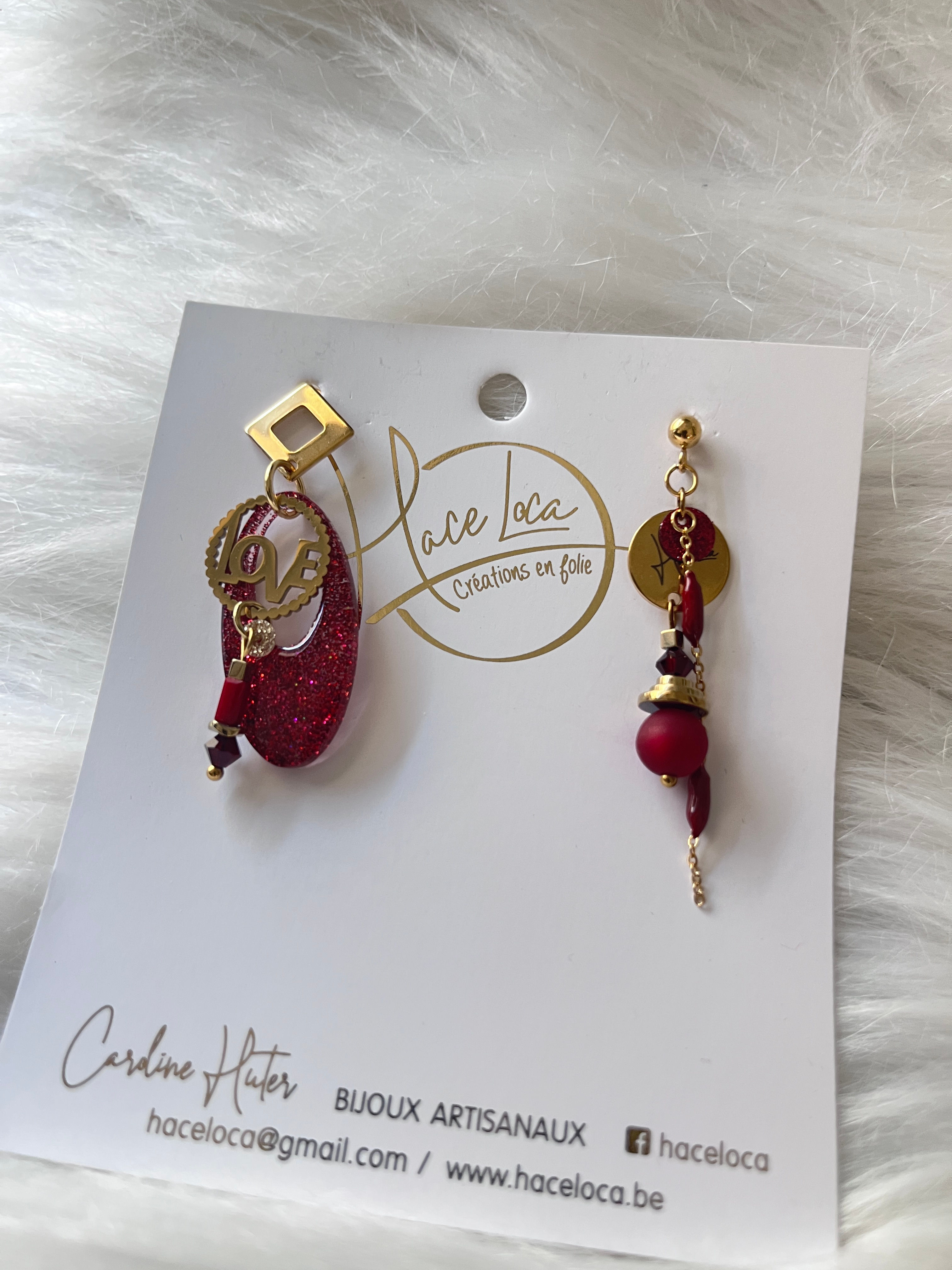 Boucles d’oreilles en acier Haceloca