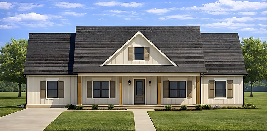 BELLE CHASE - SIMPLE Elevation - custom home builders - Lake Charles LA - Sulphur LA - De