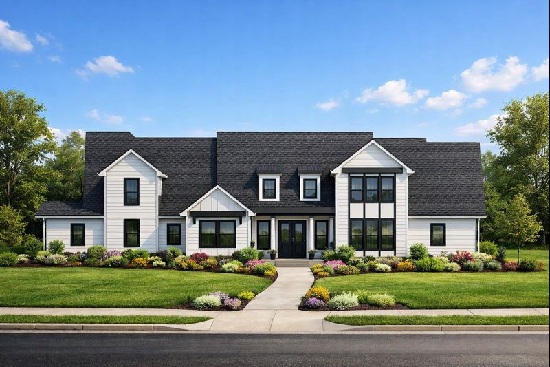 Cypress Rendered Elevation - Louisiana Home Builders - SWLA Constructors and Development -