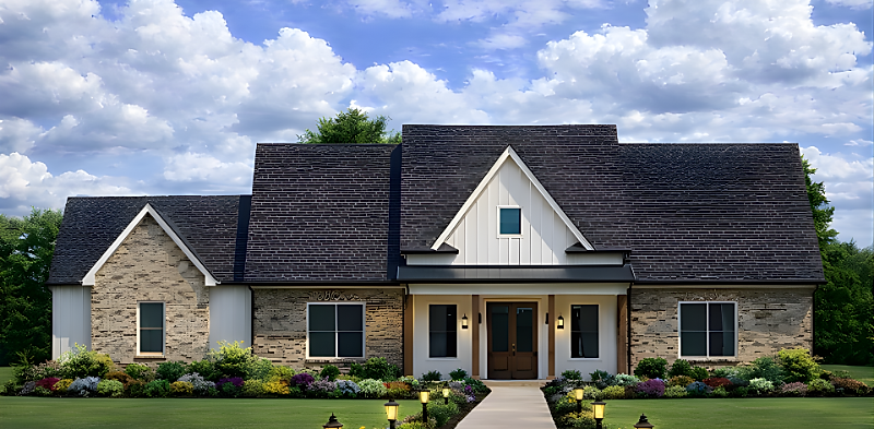 BELLE CHASE - SIMPLE Elevation - custom home builders - Lake Charles LA - Sulphur LA - De