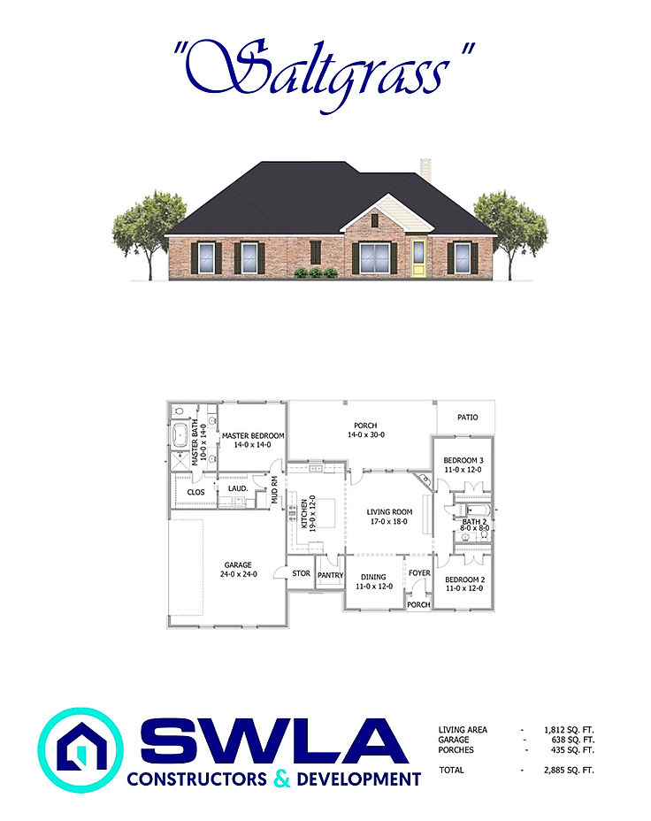 House Swl Saltgrass | Custom House Plans | Lake Charles LA | Sulphur LA | Swla ...