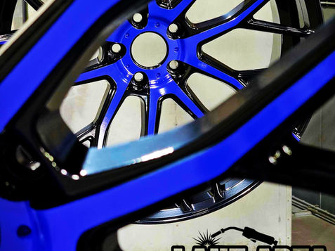 2 TONE BLUE RIMS - primed - Powder Coating Companies - Lake Charles Louisiana - Orange - Port Arthur TX - SWLA – SETX (4)