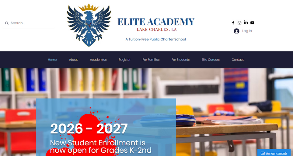 Elite Academy - Website Design by SLS Digital Consulting in Lake Charles Louisiana