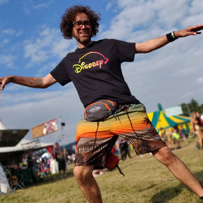 Rainbow DisoBAE Tee Model2.jpg