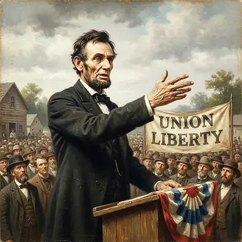 Abraham Lincoln Speaking.webp