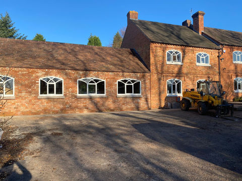 Complete outdoor farmhouse renovation by Saville Construction, Worcestershire