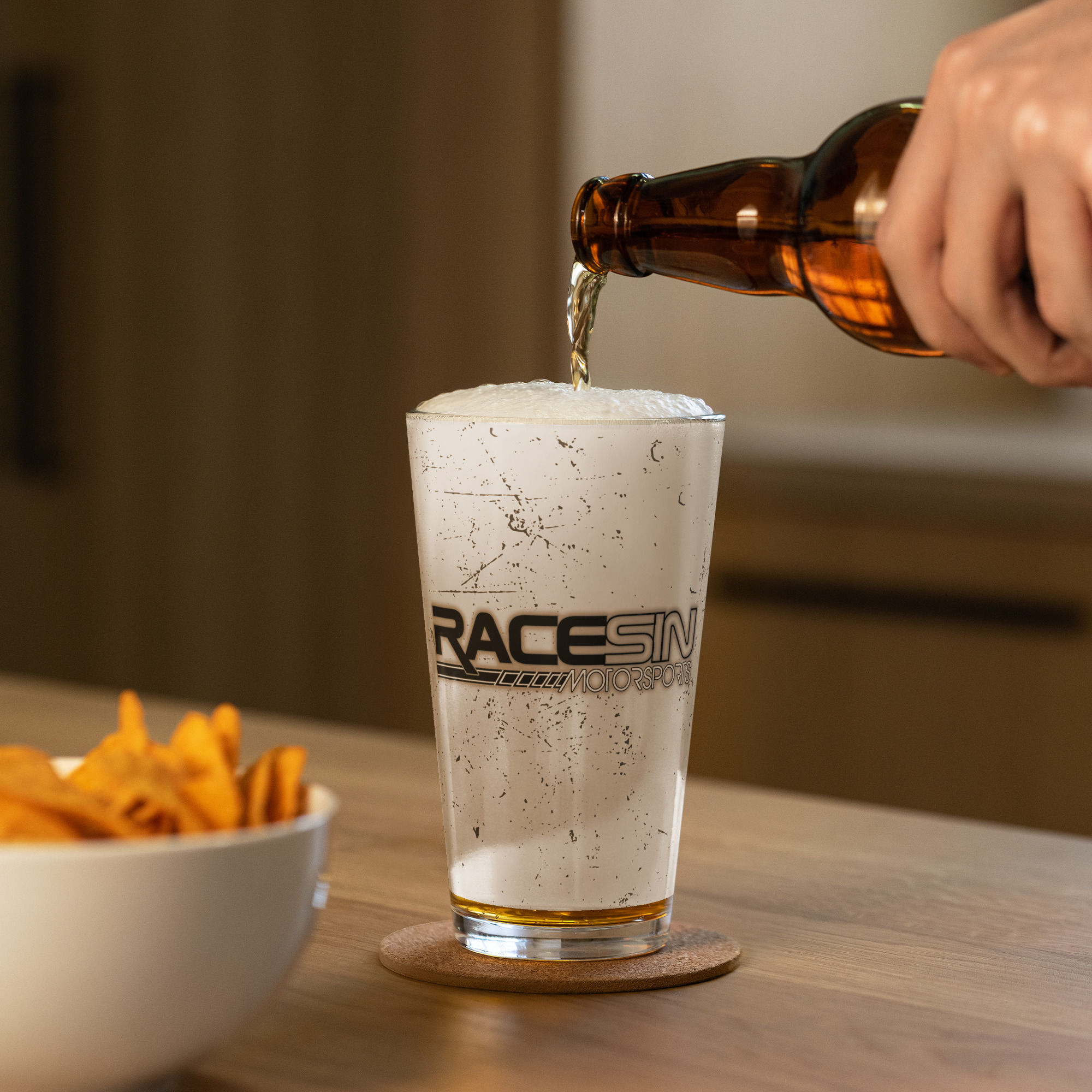 Race Sin Motorsports Pint Glass
