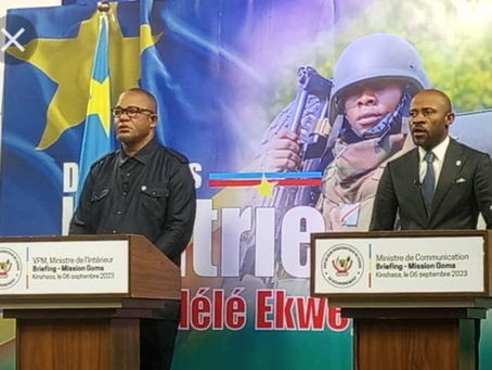 Briefing Presse ; Patrick Muyaya et Péter Kazadi, annoncent le bilan officiel de la fusillade de Gma