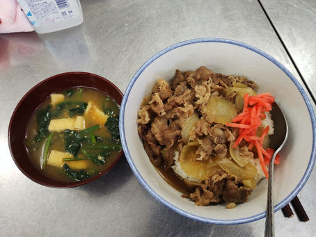 男の料理教室　牛丼