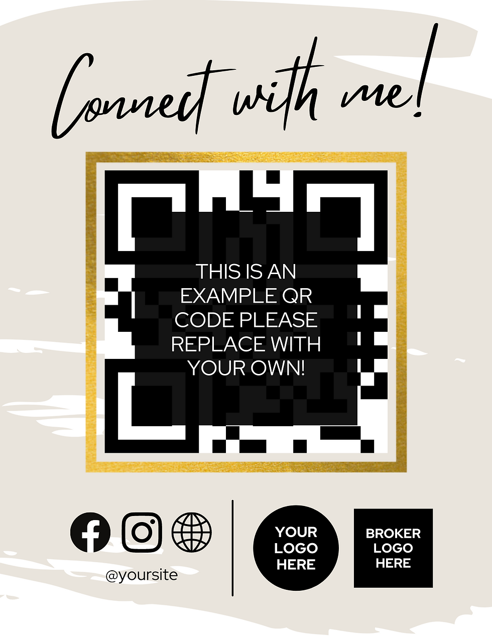 Thumbnail: CANVA TEMPLATE Open House QR Codes - Virtual Business Card & Open House Sign In