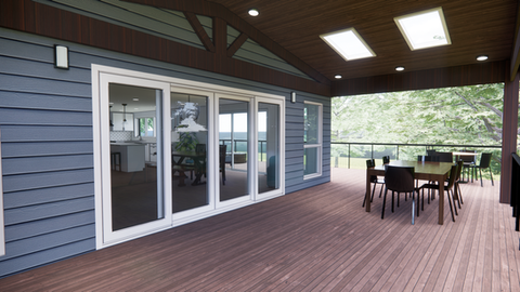 Our clients are ready for some outdoor living space! We have designed a seamless transition between the backyard deck and living area that allows for optimal usage all year round by adding 70sf to their existing home and a covered deck with modern touches. A wall of glass doors/windows and the open plan promotes informal living at its best. The home has gorgeous views of lake Sammamish, and the rear yard looks onto a wooded greenbelt. This project will be the outdoor backyard sanctuary for the owner and their family.