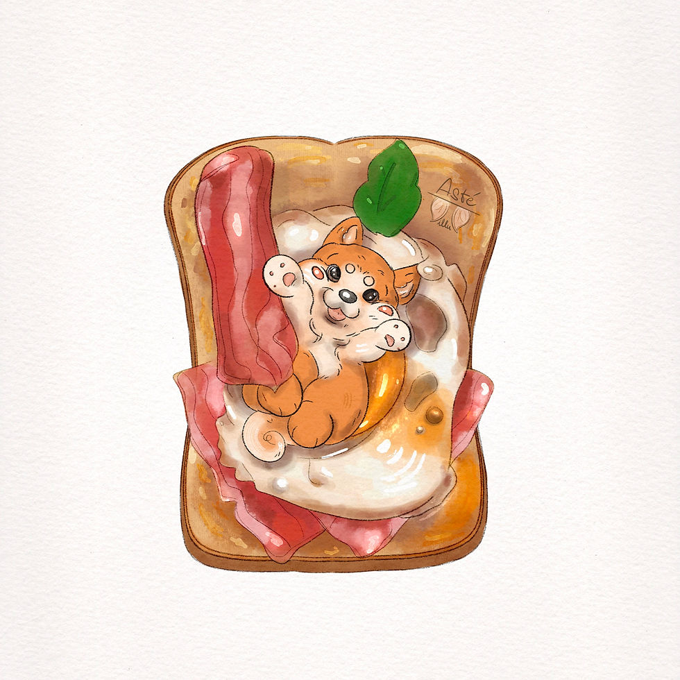 Miniature : Stickers "Shiba Toast"
