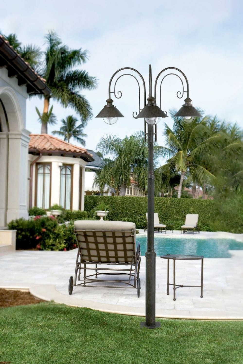 NÁUTICA sloupková lampa, rezavá, 3L – FARO