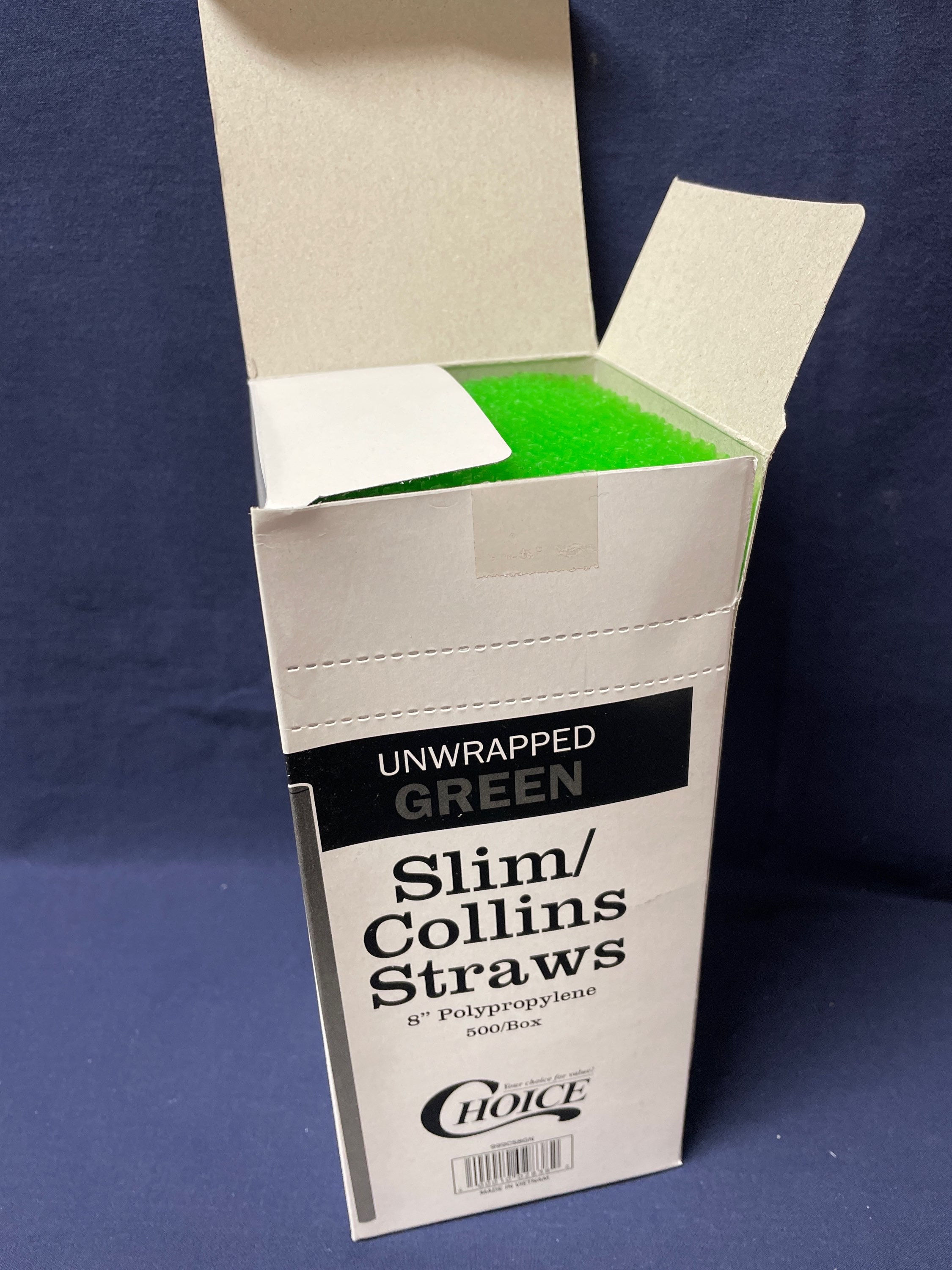 Choice Tall Green Straw 7 7/8” 500ct