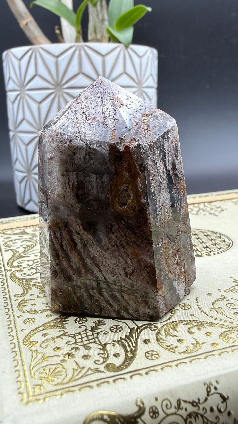 Thumbnail: Small Garden Quartz Tower (Lodolite) 
