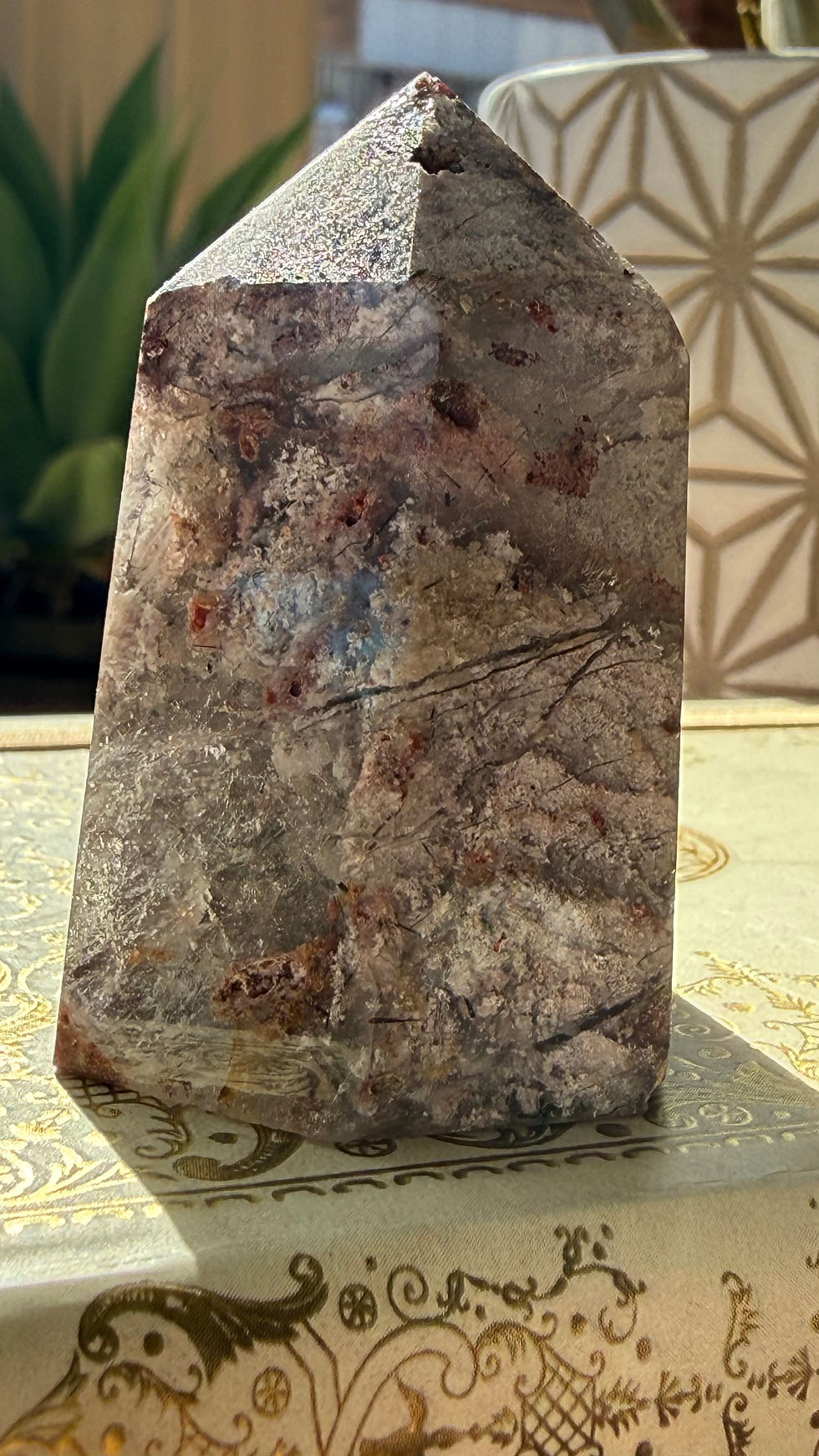 Thumbnail: Small Garden Quartz Tower (Lodolite) 
