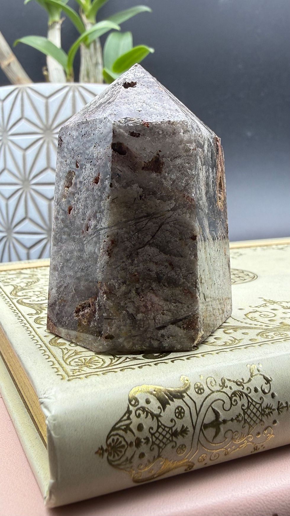 Thumbnail: Small Garden Quartz Tower (Lodolite) 