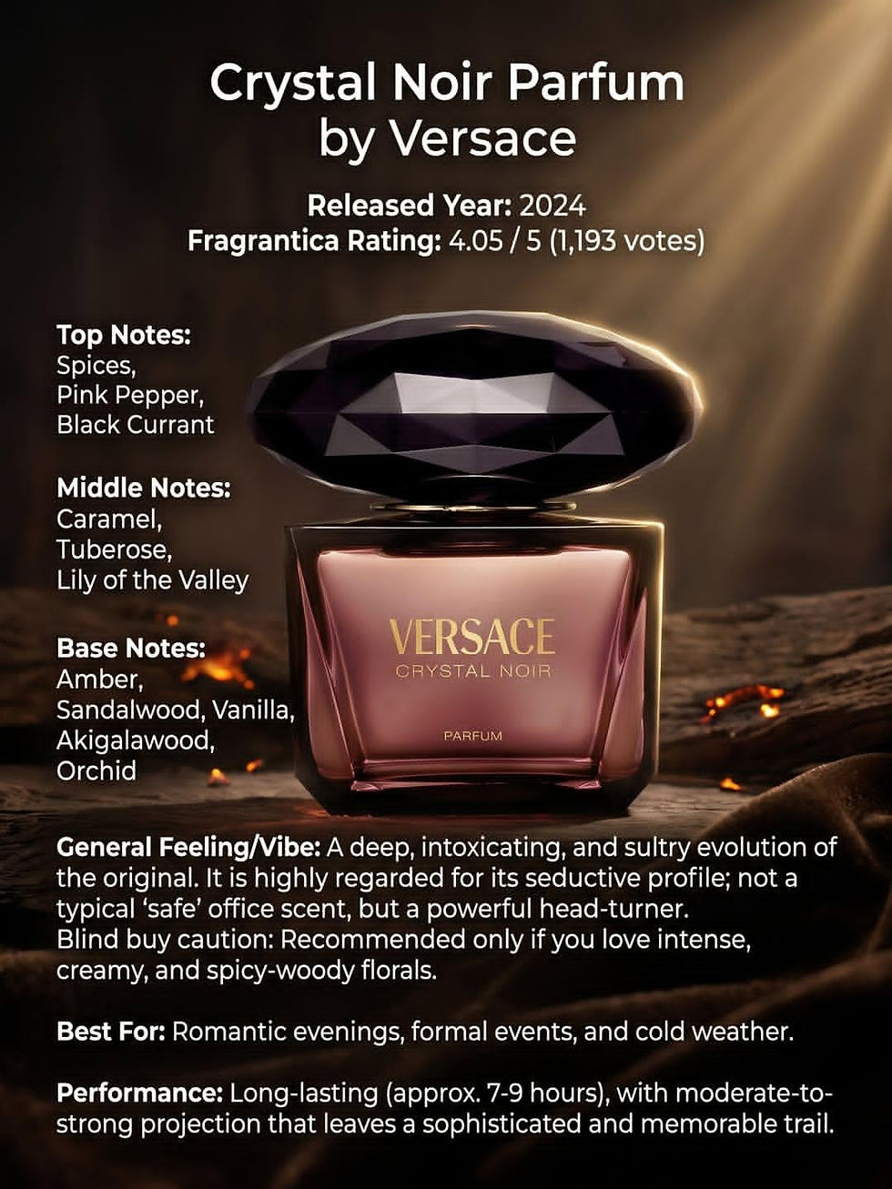 Thumbnail: Versace Crystal Noir Parfum (Pure Perfume) for Women 90ml