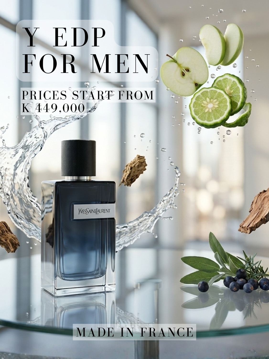 YSL Y EDP for Men 100ml Tester Packaging