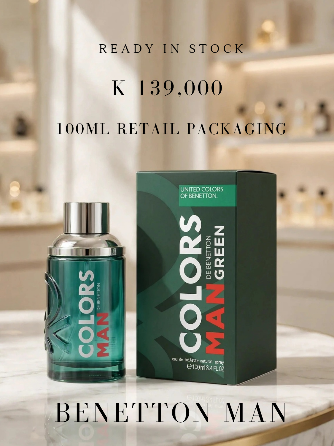 Benetton Colors de Benetton Green EDT Perfume for Men 100ml