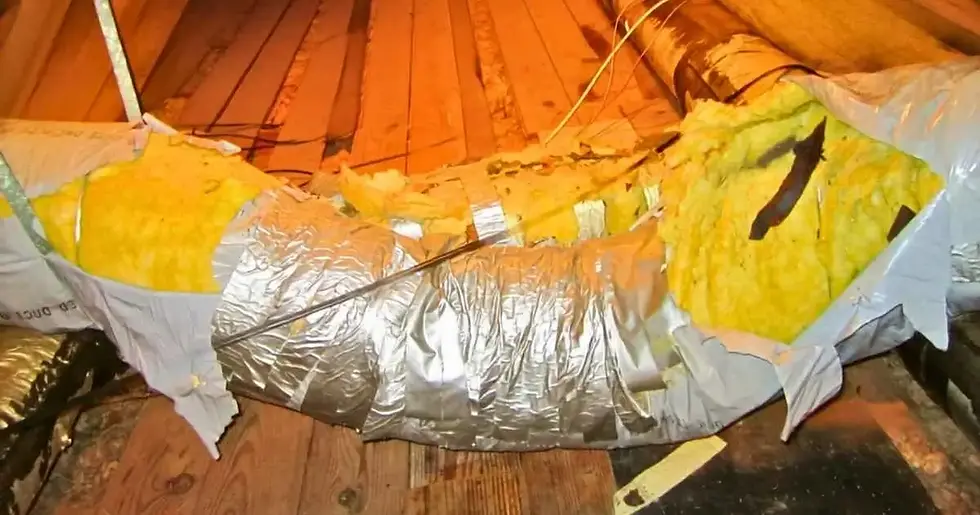 Deteriorated attic ductwork causing high energy bills and airflow problems in Austin home