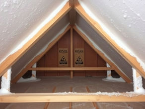 Spray foam attic