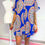 Thumbnail: Royal Blue Mandala Print Plissé Oversized Shirt & Shorts Co-ord Set