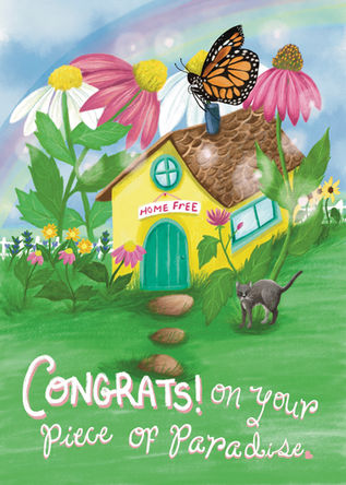new home greeting card design